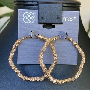 Hexagon Gold Hoops Daisy Fuentes Fashion Earrings $16ea / 3 for $25